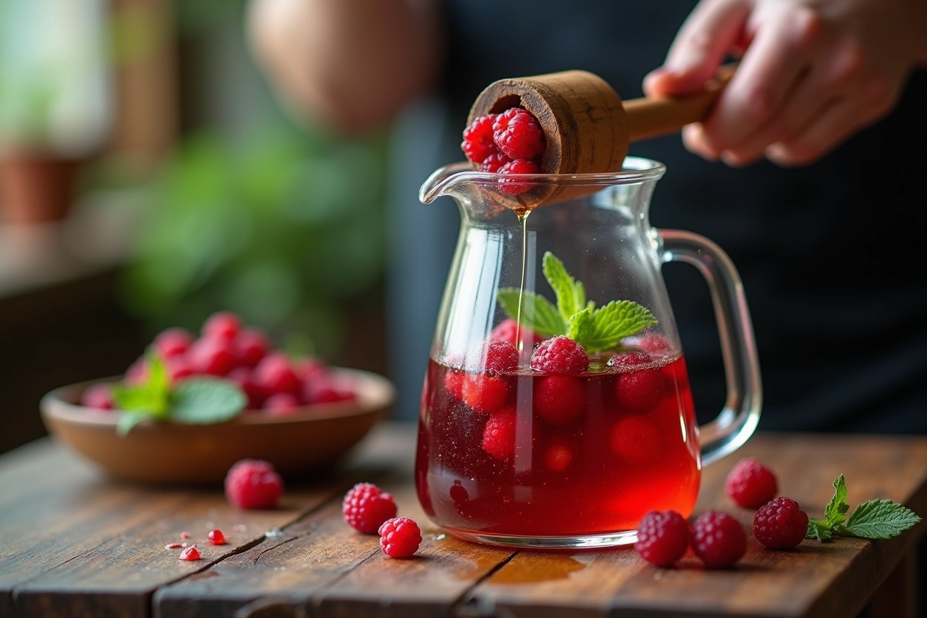 hibiscus berry iced tea step by step