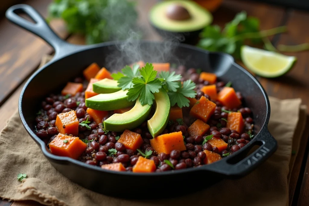 sweet potato black bean skillet recipe